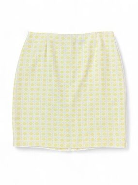 Alex Marie Yellow Patterned Pencil Skirt Size 14